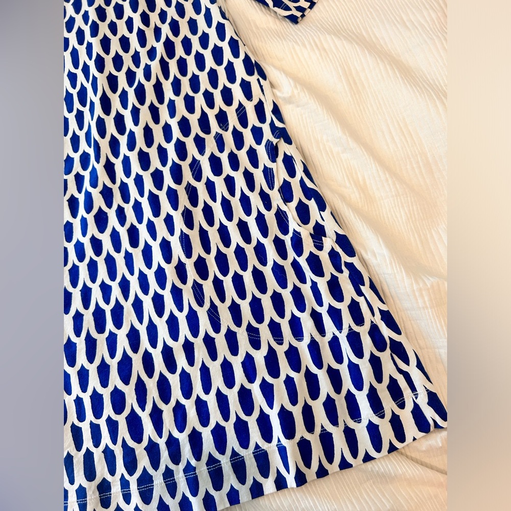 Marimekko Casual Stretch Dress Good Condition blue white - Picture 3 of 7